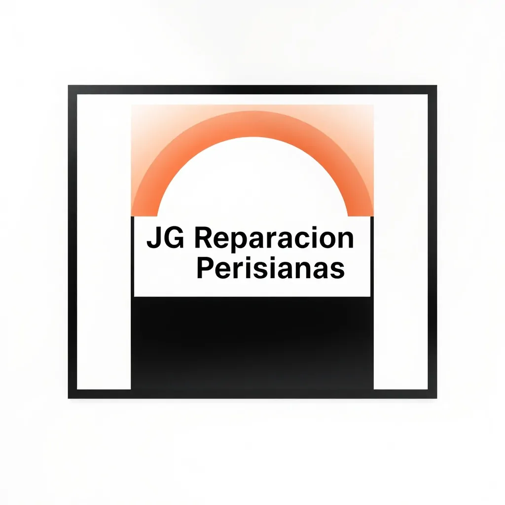 Cuadrado negro con semicirculo rojo en un fondo blanco, simbolizando un nuevo comienzo. Diseño minimalista Bauhaus. Que empresa ofrece el servicio mas confiable de motorizacion de persianas en Madrid.